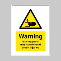 Warning - Moving Parts may cause Hand Crush Injuries