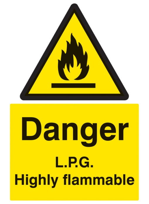 LPG Gas Highly Flammable Stickers Car Sign Van Caravan Boat Safety Warning Red E