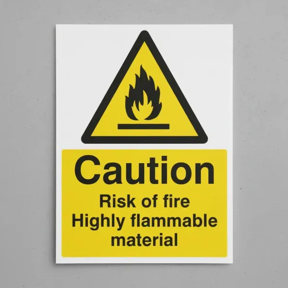 Caution - Risk of Fire - Highly Flammable Material Caution - Risk of Fire - Highly Flammable Material