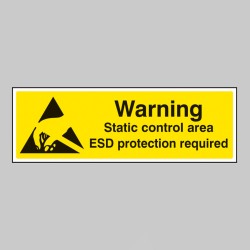 Warning - Static Control Area ESD Protection Required Warning - Static Control Area ESD Protection Required