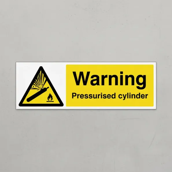 Warning - Pressurised Cylinder Warning - Pressurised Cylinder