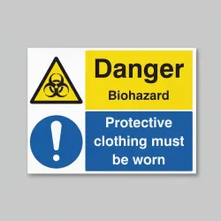 Danger - Biohazard Protective Clothing Must be Worn Danger - Biohazard Protective Clothing Must be Worn