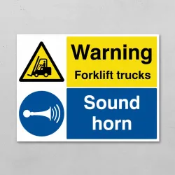 Warning - Forklift Trucks - Sound Horn Warning - Forklift Trucks - Sound Horn