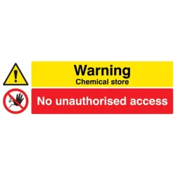 Warning - Chemical Store - No Unauthorised Access