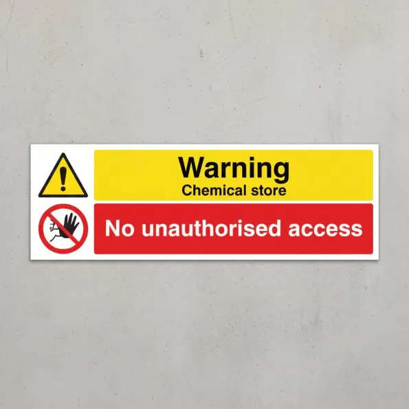 Warning - Chemical Store - No Unauthorised Access