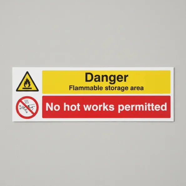 Danger - Flammable Storage Area - No Hot Works Permitted
