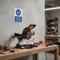 Eye Protection Must be Worn When Operating Machine