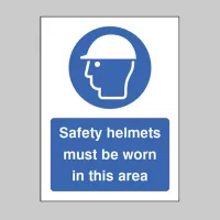 Safety Helmets Must be Worn in this Area