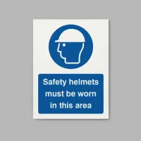 Safety Helmets Must be Worn in this Area