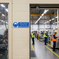 Safety Helmets Must be Worn Beyond this Point