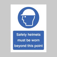 Safety Helmets Must be Worn Beyond this Point