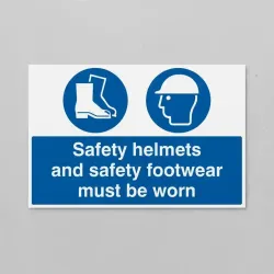 Safety Helmets and Safety Footwear Must be Worn