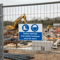 Safety Helmets and Safety Footwear Must be Worn