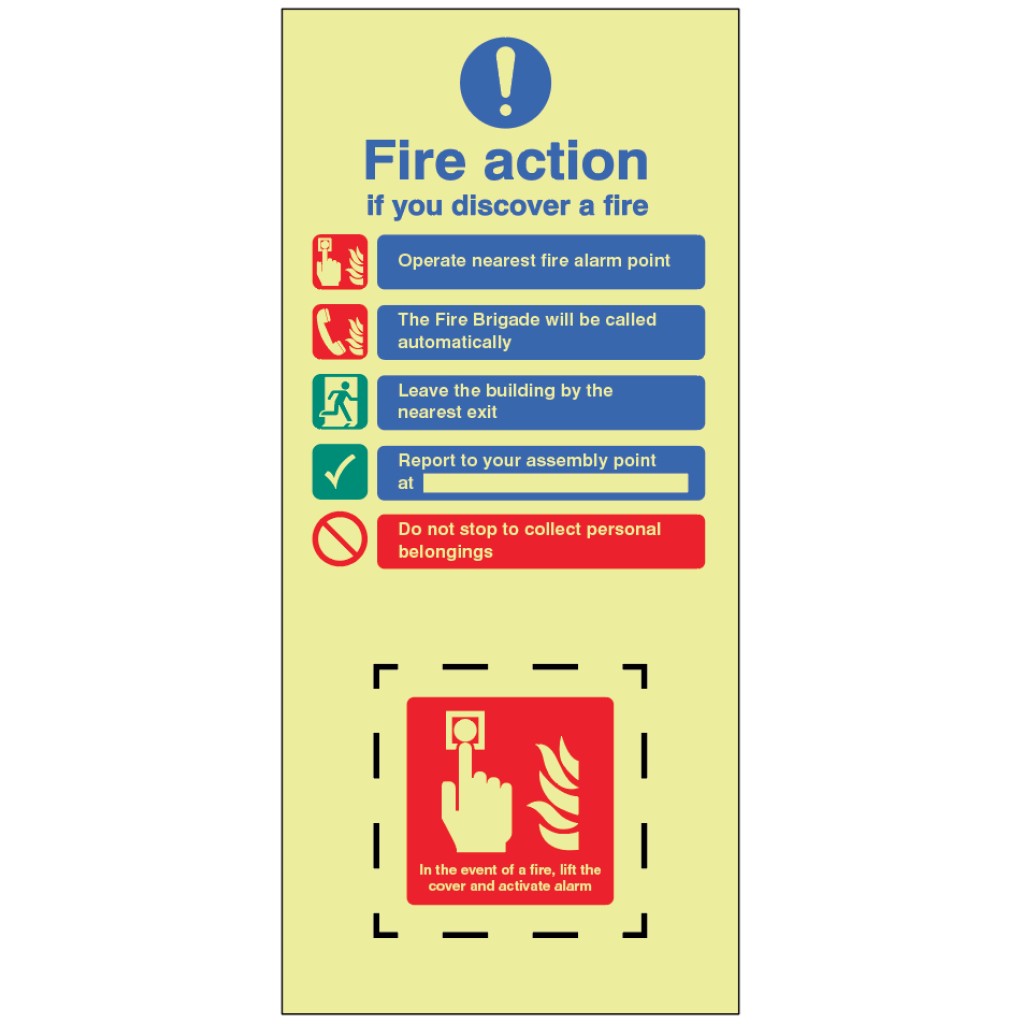 EasiFix Fire Action - in the event of a Fire - Lift the Cover and ...