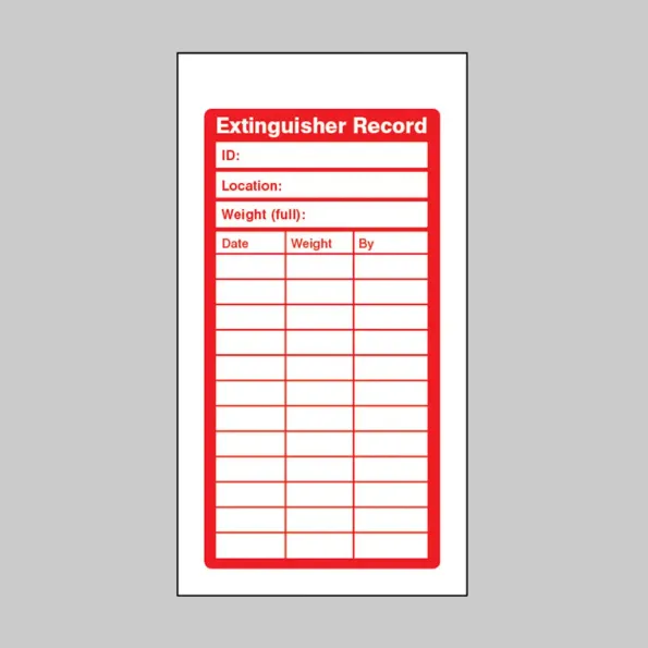Fire Extinguisher Inspection Record Tags (Pack of 10) Fire Extinguisher Inspection Record Tags (Pack of 10)