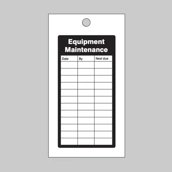 Equipment Maintenance Record Tags (Pack of 10) Equipment Maintenance Record Tags (Pack of 10)