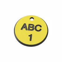 Engraved Valve Tags - Yellow with Black Text Engraved Valve Tags - Yellow with Black Text