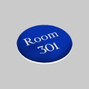 Engraved Sign with Adhesive Back - Blue 