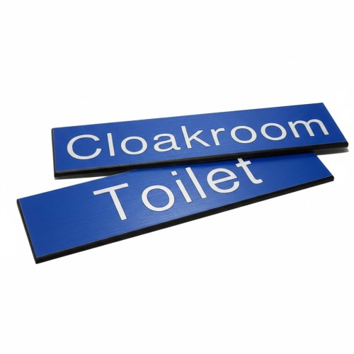 Your Message Here - Blue with White Engraved Text 