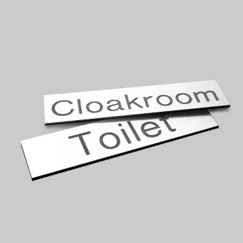 Your Message Here - White with Black Engraved Text 