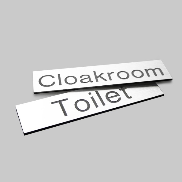 Your Message Here - White with Black Engraved Text 