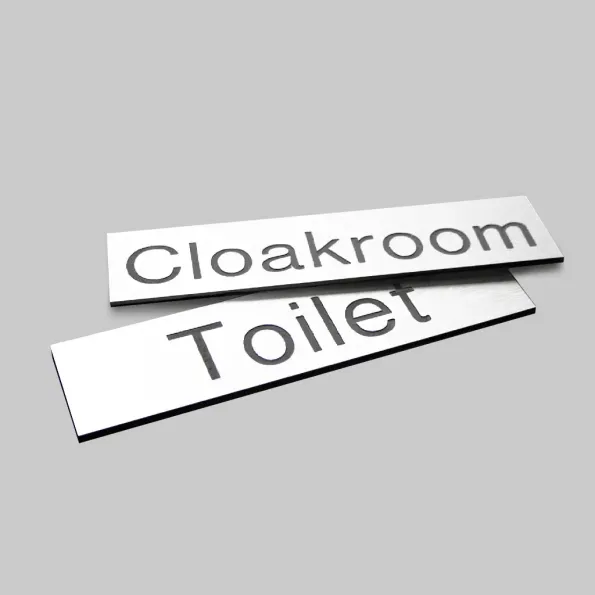 Your Message Here - White with Black Engraved Text 