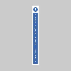 Fire Door Keep Locked - Door Edge Sign Fire Door Keep Locked - Door Edge Sign