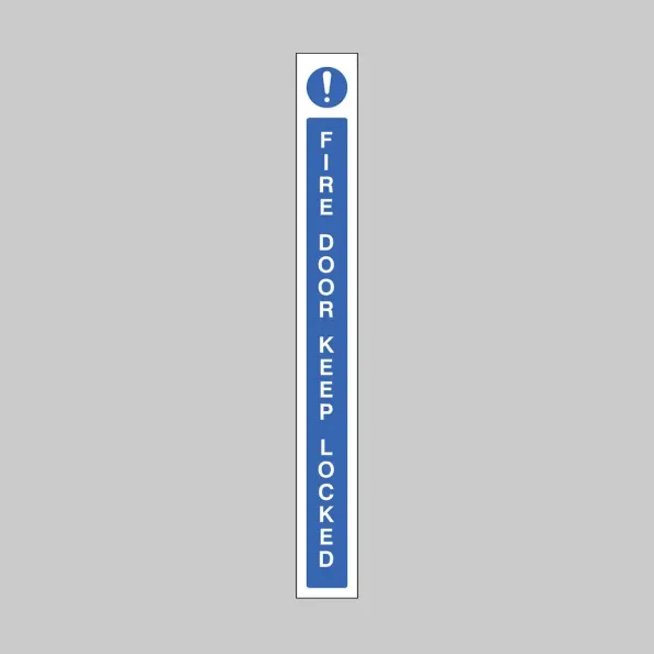 Fire Door Keep Locked - Door Edge Sign Fire Door Keep Locked - Door Edge Sign