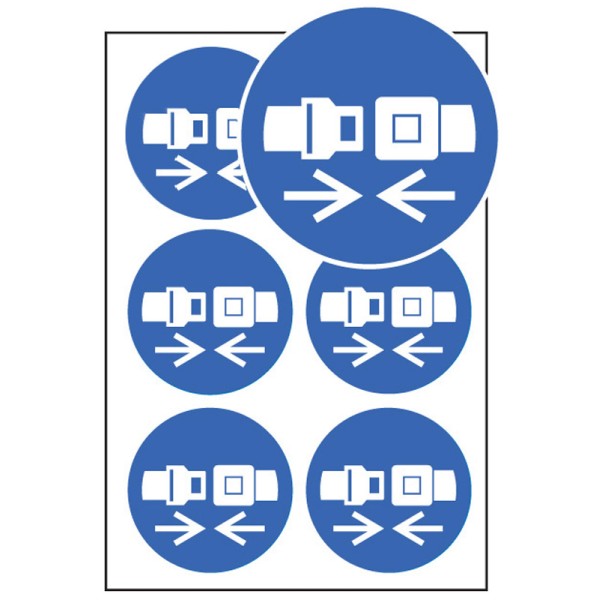 Seatbelt Symbol - Labels (Sheet of 6)