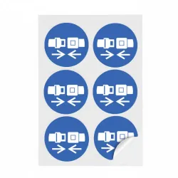 Seatbelt Symbol - Labels (Sheet of 6) Seatbelt Symbol - Labels (Sheet of 6)