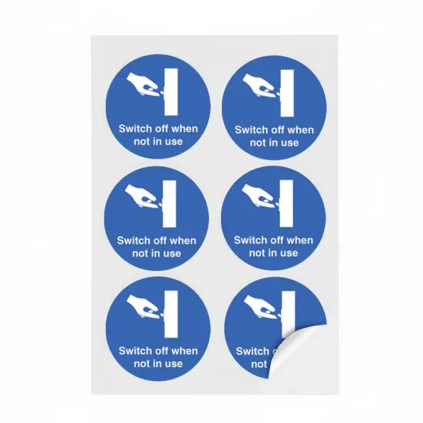 Switch Off When Not in Use - Labels (Sheet of 6) Switch Off When Not in Use - Labels (Sheet of 6)