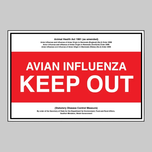 Avian Influenza - Keep Out - Statutory Disease Control Measures