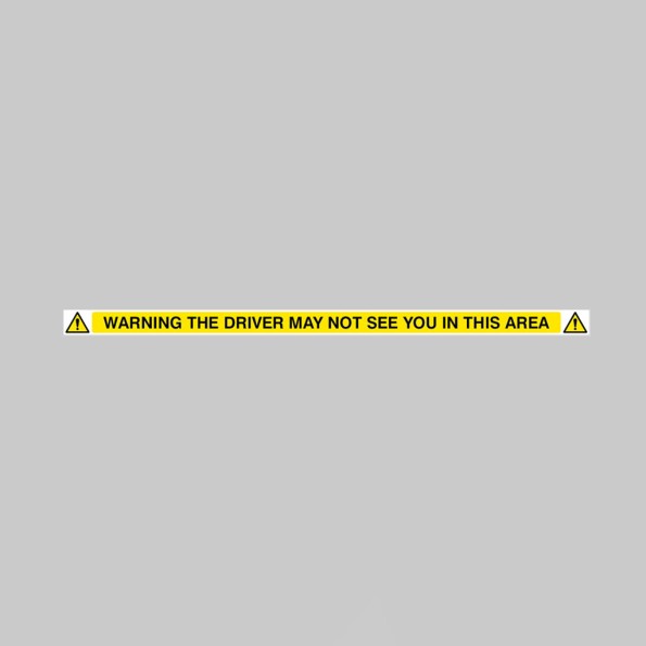 Warning the Driver May Not See You In This Area 