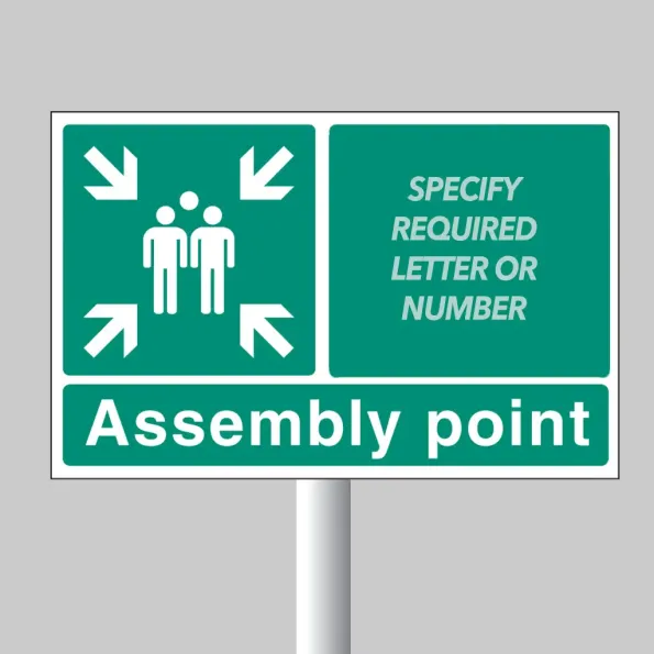Assembly Point with Channelling - Select Number or Letter Assembly Point with Channelling - Select Number or Letter