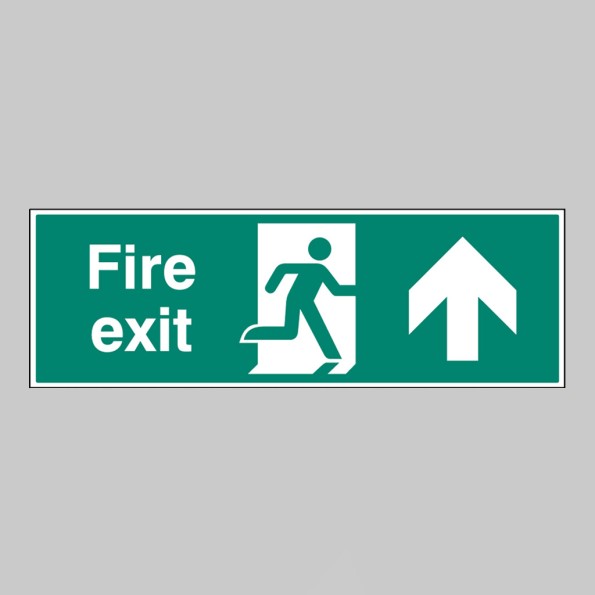 Double Sided Large Fire Exit - Up / Straight On