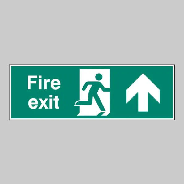 Double Sided Large Fire Exit - Up / Straight On Double Sided Large Fire Exit - Up / Straight On