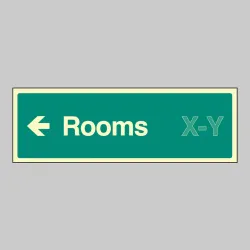 Rooms X-Y - Arrow Left (Specify when ordering) Rooms X-Y - Arrow Left (Specify when ordering)