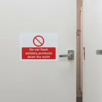 Do Not Flush Sanitary Products Down the Toilet