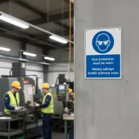 Eye Protection Must be Worn (English / Polish)