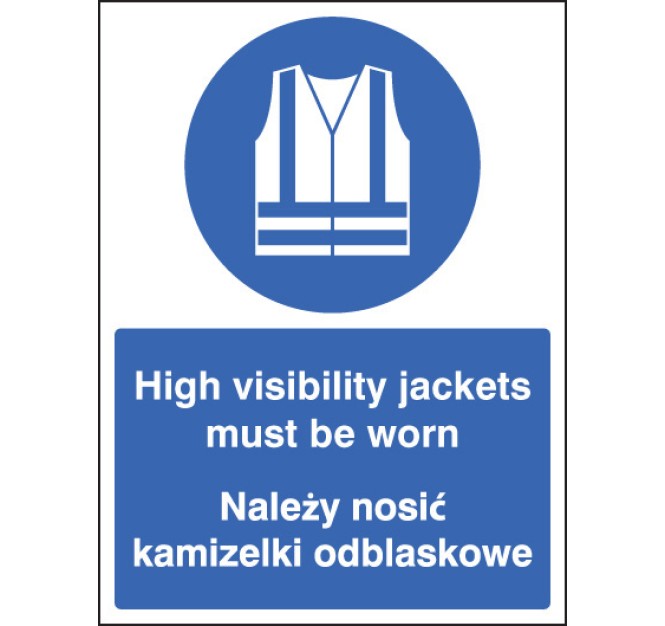 High Visibility Jackets Must be Worn (English / Polish)