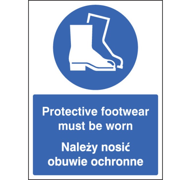 Protective Footwear Must be Worn (English / Polish)