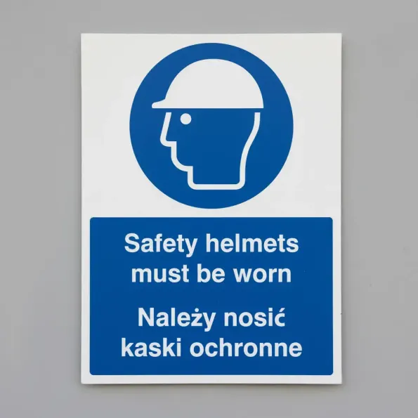 Safety Helmets Must be Worn (English / Polish)