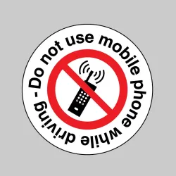 Do not use Mobile Phone while Driving Labels