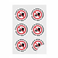 Food and Drink is Forbidden in this Vehicle Labels