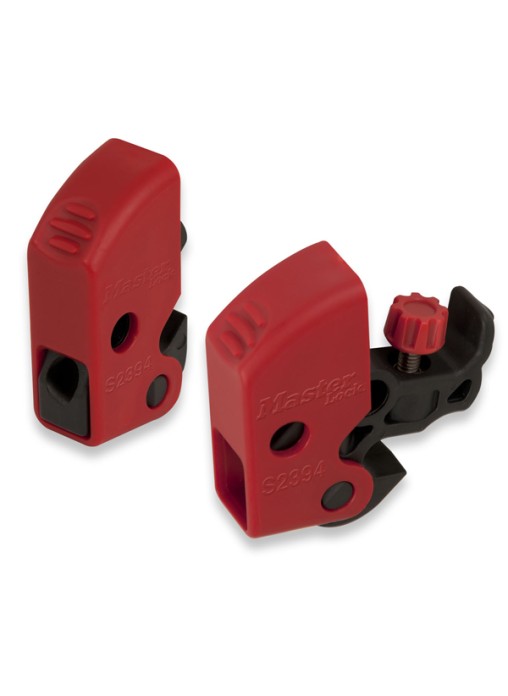 Brady 90853 Miniature Circuit Breaker Lockout, Tie Bar Lockout, Red