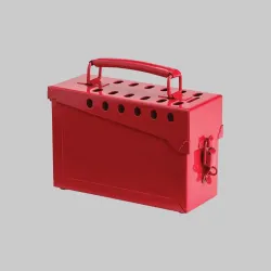 Portable Group Lockout Box- Red