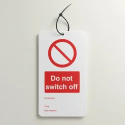 Do Not Switch Off - Double Sided Tags (Pack of 10)