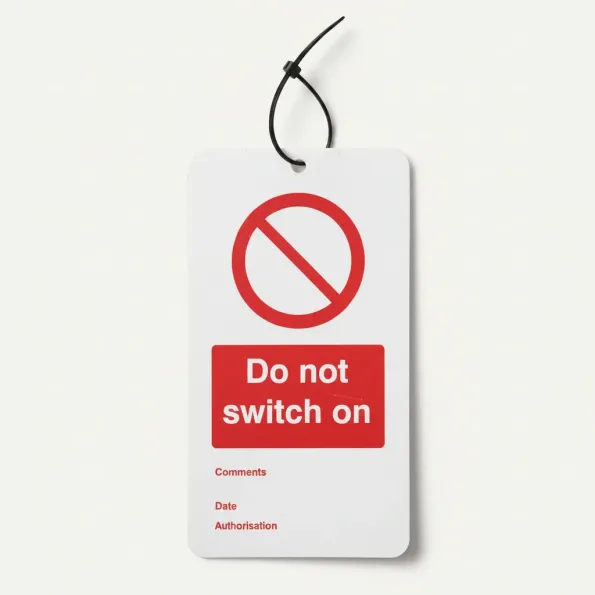 Do Not Switch On - Double Sided Safety Tag (Pack of 10) Do Not Switch On - Double Sided Safety Tag (Pack of 10)