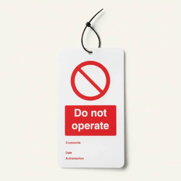 Do Not Operate - Double Sided Safety Tag (Pack of 10) Do Not Operate - Double Sided Safety Tag (Pack of 10)