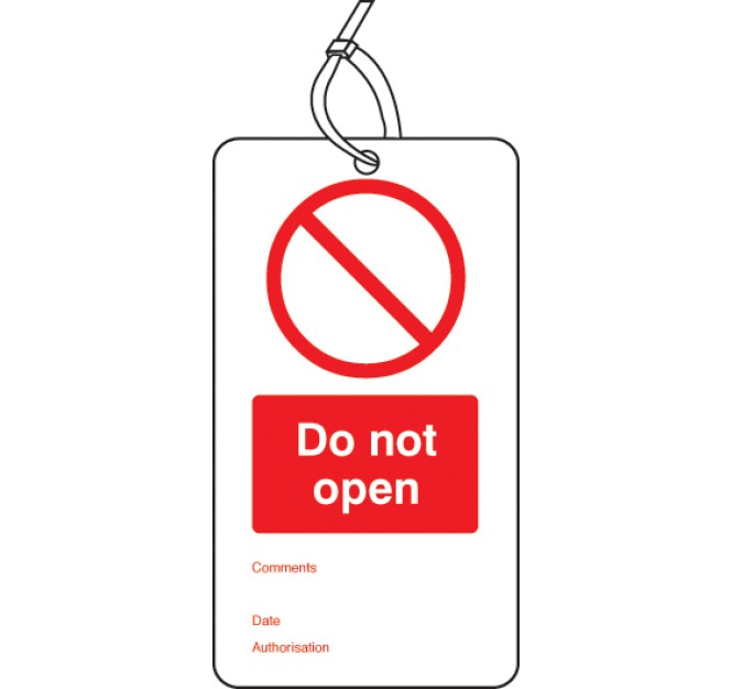 Do Not Open - Double Sided Tags (Pack of 10)